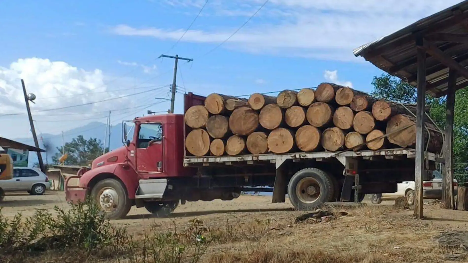 Venta de madera en Malinaltepec